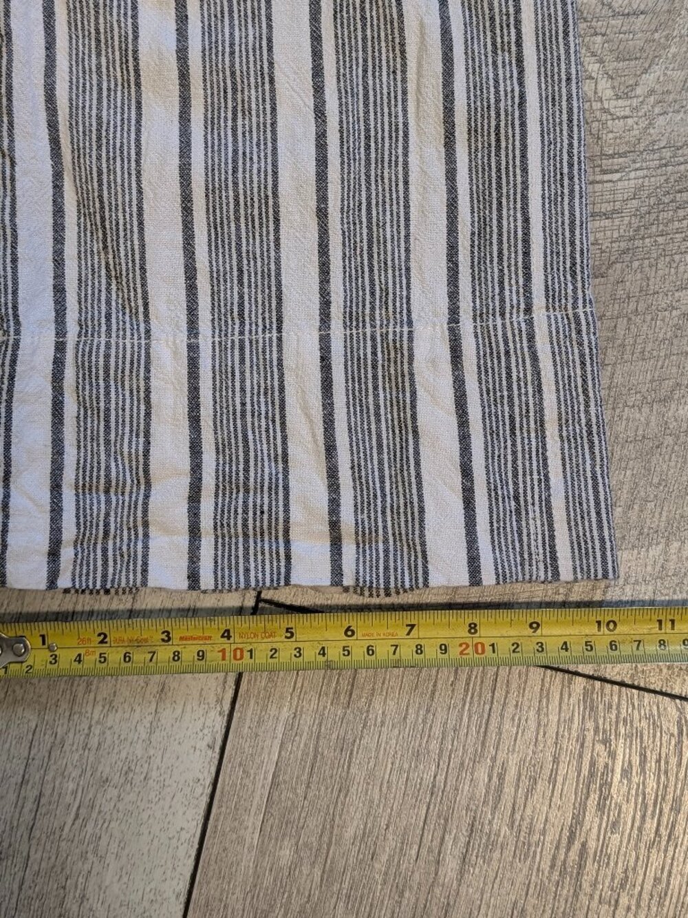 Striped White & Gray Linen Blend Wide Leg Pants L Coastal Resort Minimalist EUC - Picture 13 of 13